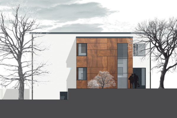7 Anbau und Umbau eines Einfamilienhauses in Durlach - Ansicht Plan