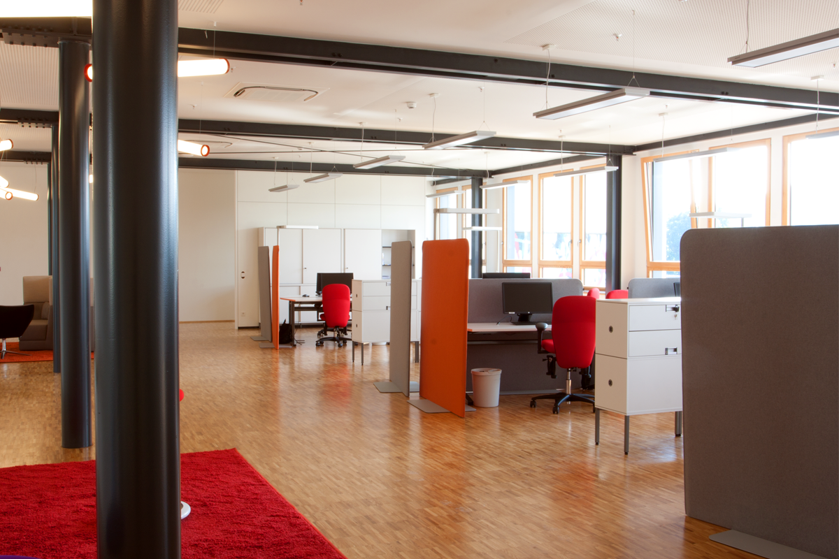 Sanierung und Innenausbau von Büroräumen in der Raumfabrik in Durlach
